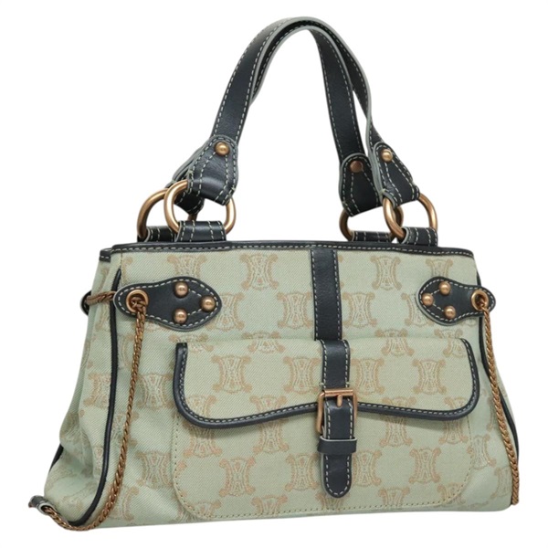 【原宿店限定】CELINE ハンドバッグ パリマカダムキャンバス ペパーミント レディース BD1575AM