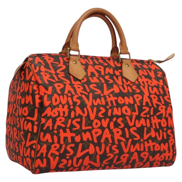 【原宿店限定】LOUIS VUITTON スピーディ 30 ハンドバッグ モノグラムグラフィティ オレンジ M93705 レディース BD1557AM