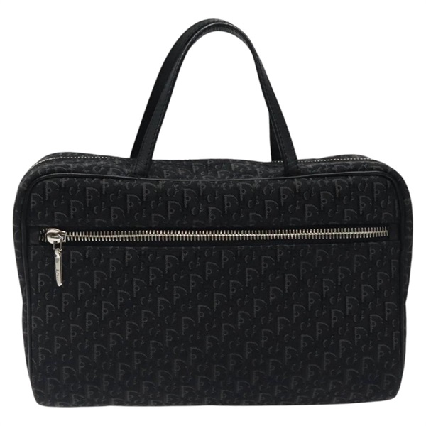 【原宿店限定】クリスチャンディオール Christian Dior ハンドバッグ トロッターキャンバス ブラック シルバー レディース 117320AM
