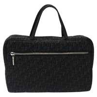 【原宿店限定】クリスチャンディオール Christian Dior ハンドバッグ トロッターキャンバス ブラック シルバー レディース 117320AM