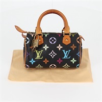 【原宿店限定】ルイ・ヴィトン LOUIS VUITTON ミニスピーディ ハンドバッグ モノグラム・マルチカラー ブラック M92644 レディース 117106AM