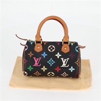 【原宿店限定】ルイ・ヴィトン LOUIS VUITTON ミニスピーディ ハンドバッグ モノグラム・マルチカラー ブラック M92644 レディース 117107AM