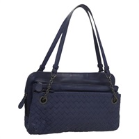 【原宿店限定】ボッテガヴェネタ BOTTEGAVENETA ハンドバッグ イントレチャート レザー ネイビー レディース 116562V