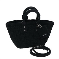 【原宿店限定】バレンシアガ BALENCIAGA ビストロ ハンドバッグ キャンバス 2way ブラック 671342 レディース bs15695V