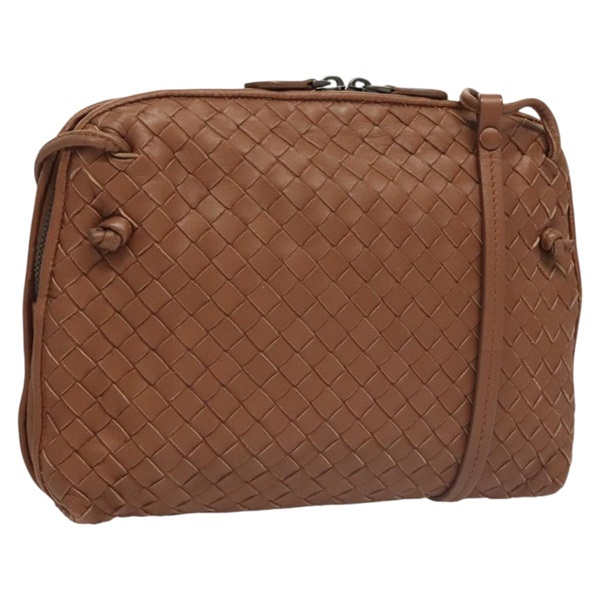 【原宿店限定】ボッテガヴェネタ BOTTEGAVENETA ショルダーバッグ イントレチャート レザー ブラウン レディース ep8637V