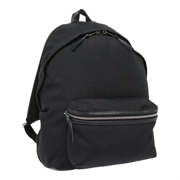 【原宿店限定】サンローラン SAINT LAURENT バックパック クラシックハンター キャンバス ブラック シルバー レディース yk14364V