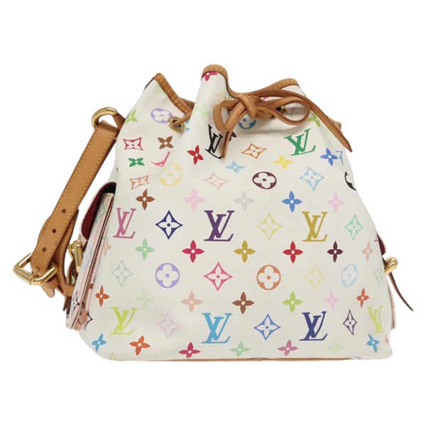 【原宿店限定】ルイ・ヴィトン LOUIS VUITTON プチノエ ショルダーバッグ モノグラム マルチカラー ホワイト M42229 レディース 99875