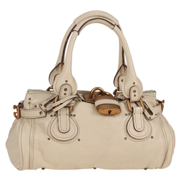 クロエ Chloe パディントン ハンドバッグ レザー ホワイト レディース BD1061V
