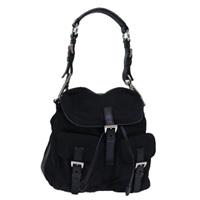 【原宿店限定】プラダ PRADA バックパック ナイロン ブラック シルバー レディース 85289V