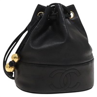 【原宿店限定】シャネル CHANEL ショルダーバッグ ココマーク ラムスキン ブラック ゴールド レディース ar13601V