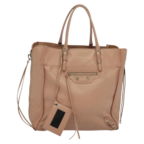 【原宿店限定】バレンシアガ BALENCIAGA ハンドバッグ ミニペーパーA4 レザー ピンク 357330 レディース am8223V