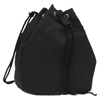 【原宿店限定】プラダ PRADA ショルダーバッグ ナイロン ブラック ゴールド レディース yk18197V