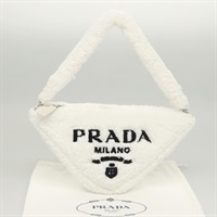 【原宿店限定】PRADA ショルダーバッグ パイル ホワイト シルバー レディース MX183AM