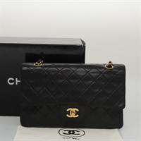 【原宿店限定】シャネル CHANEL ショルダーバッグ マトラッセ 25 ダブルフラップ チェーン ラムスキン ブラック レディース yk16454AM