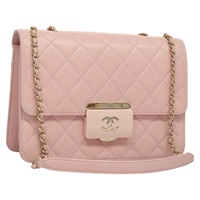 【原宿店限定】シャネル CHANEL ショルダーバッグ マトラッセ25 シングルフラップ  チェーン キャビアスキン ピンク レディース BA1256AM