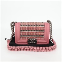 【原宿店限定】シャネル CHANEL ショルダーバッグ チェーン マトラッセ ボーイシャネル 20 ラムスキン ピンク レディース BA1257AM
