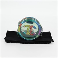 【原宿店限定】シャネル CHANEL ショルダーバッグ CC フィリグリー チェーン ビニール シルバー レディース 116287AM