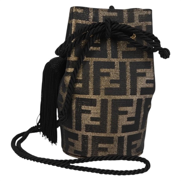 【原宿店限定】フェンディ FENDI ショルダーバッグ ズッカキャンバス ブラック ブラウン レディース 120527AM