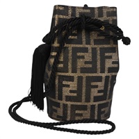 【原宿店限定】フェンディ FENDI ショルダーバッグ ズッカキャンバス ブラック ブラウン レディース 120527AM