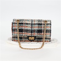 【原宿店限定】シャネル CHANEL ショルダーバッグ マトラッセ チェーン ツイード ライトブルー ゴールド レディース 120174M