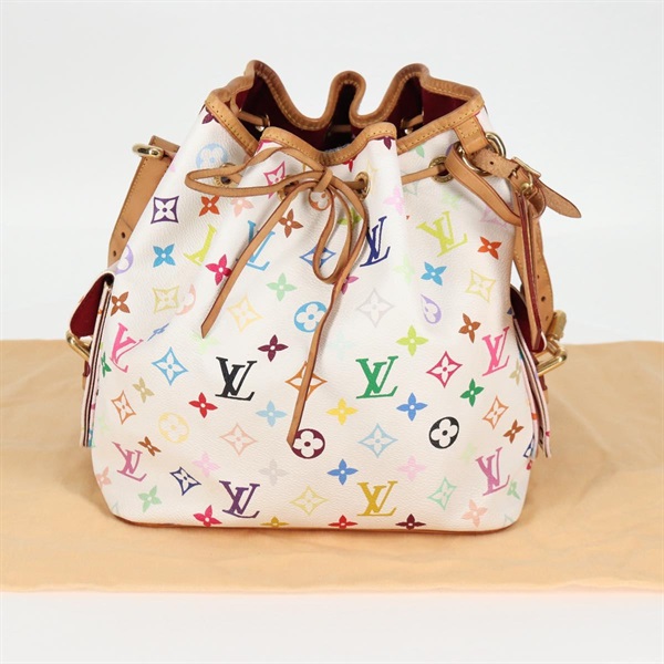 【原宿店限定】ルイ・ヴィトン LOUIS VUITTON プチノエ ショルダーバッグ モノグラム マルチカラー ホワイト M42229 レディース 121428AM