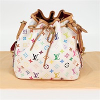 【原宿店限定】ルイ・ヴィトン LOUIS VUITTON プチノエ ショルダーバッグ モノグラム マルチカラー ホワイト M42229 レディース 121428AM