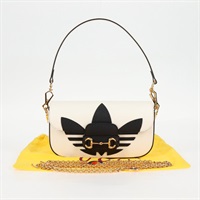 【原宿店限定】グッチ GUCCI ハンドバッグ アディダスコラボ ホースビット レザー 2way ホワイト ゴールド 722009 ボーイズ ac3794AM