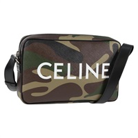 【原宿店限定】セリーヌ CELINE ショルダーバッグ PVCレザー ブラウン シルバー レディース nb464M