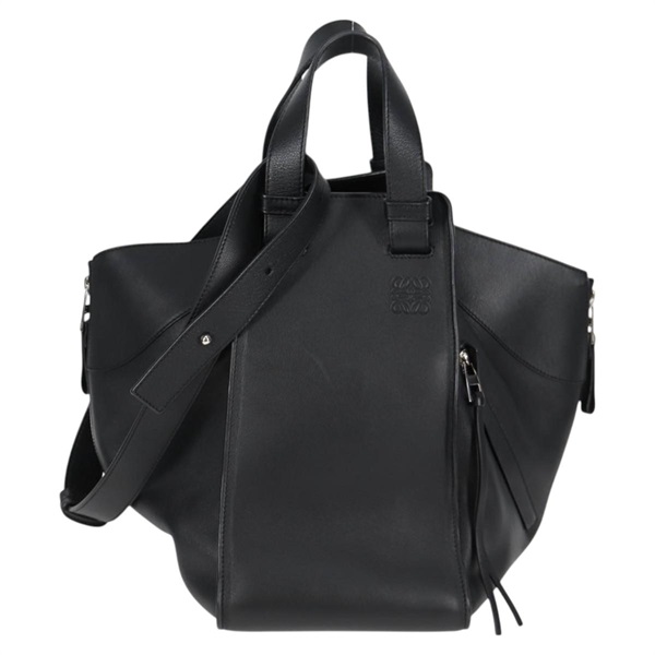 【原宿店限定】ロエベ LOEWE ハンモック ショルダーバッグ アナグラム レザー ブラウン レディース nb489M