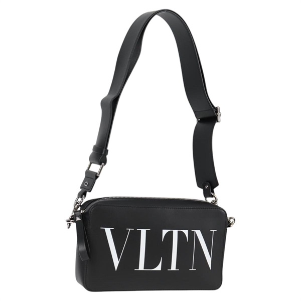 【原宿店限定】ヴァレンティノ VALENTINO ショルダーバッグ レザー ブラック シルバー レディース nb493M