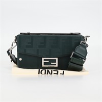 【原宿店限定】フェンディ FENDI バゲット ソフトトランク ハンドバッグ ズッカキャンバス レザー 2way グリーン レディース sw386AM