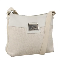 【原宿店限定】クリスチャンディオール Christian Dior ショルダーバッグ トロッターキャンバス ホワイト レディース 103087V