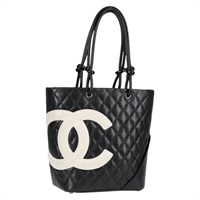 【原宿店限定】シャネル CHANEL トートバッグ マトラッセ カンボンライン ココマーク ラムスキン ブラック レディース PP444M