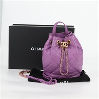 【原宿店限定】シャネル CHANEL マトラッセ バックパック チェーン ラムスキン パープル レディース BA1260AM