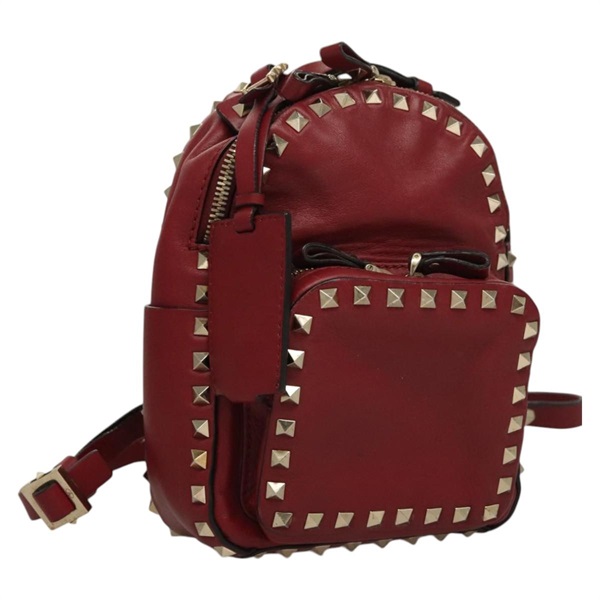 【原宿店限定】ヴァレンティノ VALENTINO バックパック レザー レッド レディース bs23660V