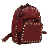 【原宿店限定】ヴァレンティノ VALENTINO バックパック レザー レッド レディース bs23660V