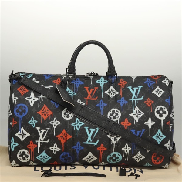 【原宿店限定】LOUIS VUITTON キーポルバンドリエール 50 ボストンバッグ モノグラム エクリプス M21384 レディース BD1566SM
