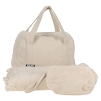 【原宿店限定】シャネル CHANEL ボストンバッグ ココマーク パイル ホワイト シルバー レディース BA1544AM