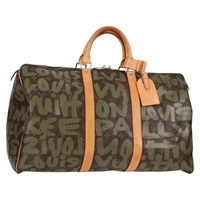 【原宿店限定】ルイ・ヴィトン LOUIS VUITTON キーポル50 ボストンバッグ モノグラム グラフィティ カーキ M92196 レディース 115621AM