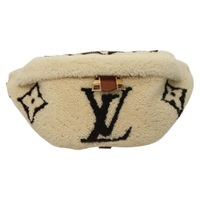 【原宿店限定】ルイ・ヴィトン LOUIS VUITTON バムバッグ ウエストバッグ モノグラム テディ ベージュ ブラック M55425 レディース BA1313SM