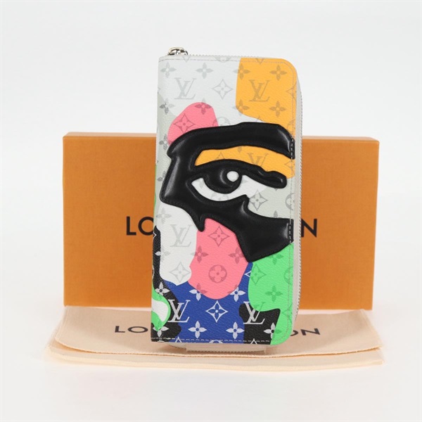 【原宿店限定】ルイ・ヴィトン LOUIS VUITTON ジッピー ヴェルティカル 長財布 モノグラムLVポートレート ホワイト M82590 レディース 116099AM