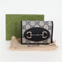 【原宿店限定】グッチ GUCCI 財布 GGスプリーム PVC シルバー ネイビー 621887 レディース ac3767M