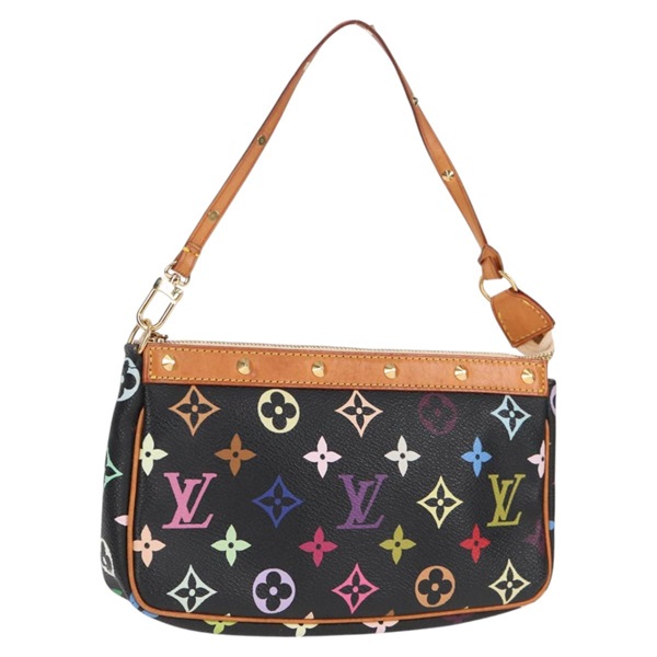 【原宿店限定】ルイ・ヴィトン LOUIS VUITTON ポシェット・アクセソワール ポーチ モノグラム・マルチカラー ブラック M92648 レディース 118531M