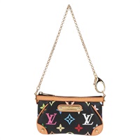【原宿店限定】ルイ・ヴィトン LOUIS VUITTON ポシェット ミラPM アクセサリーポーチ モノグラムマルチカラー ブラック M60099 レディース EC1036SM