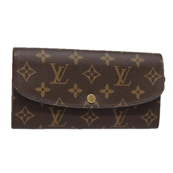 【原宿店限定】ルイ・ヴィトン LOUIS VUITTON ポルトフォイユ・エミリー 長財布 モノグラム ピンク フューシャ M60697 レディース 93568