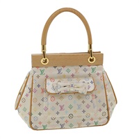 【原宿店限定】ルイ・ヴィトン LOUIS VUITTON アベリア ハンドバッグ モノグラム・マルチカラー サテン ホワイト M92936 レディース 32798SV