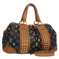 【原宿店限定】ルイ・ヴィトン LOUIS VUITTON コートニーMM ハンドバッグ モノグラムマルチカラー 2way ブラック M45642 レディース 107874V