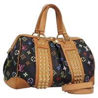 【原宿店限定】ルイ・ヴィトン LOUIS VUITTON コートニーMM ハンドバッグ モノグラムマルチカラー 2way ブラック M45642 レディース 115719V