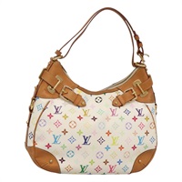 【原宿店限定】ルイ・ヴィトン LOUIS VUITTON グレタ ハンドバッグ モノグラムマルチカラー ホワイト M40195 レディース KD418V