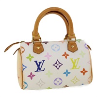【原宿店限定】ルイ・ヴィトン LOUIS VUITTON ミニスピーディ ハンドバッグ モノグラムマルチカラー ホワイト M92645 レディース am1710g